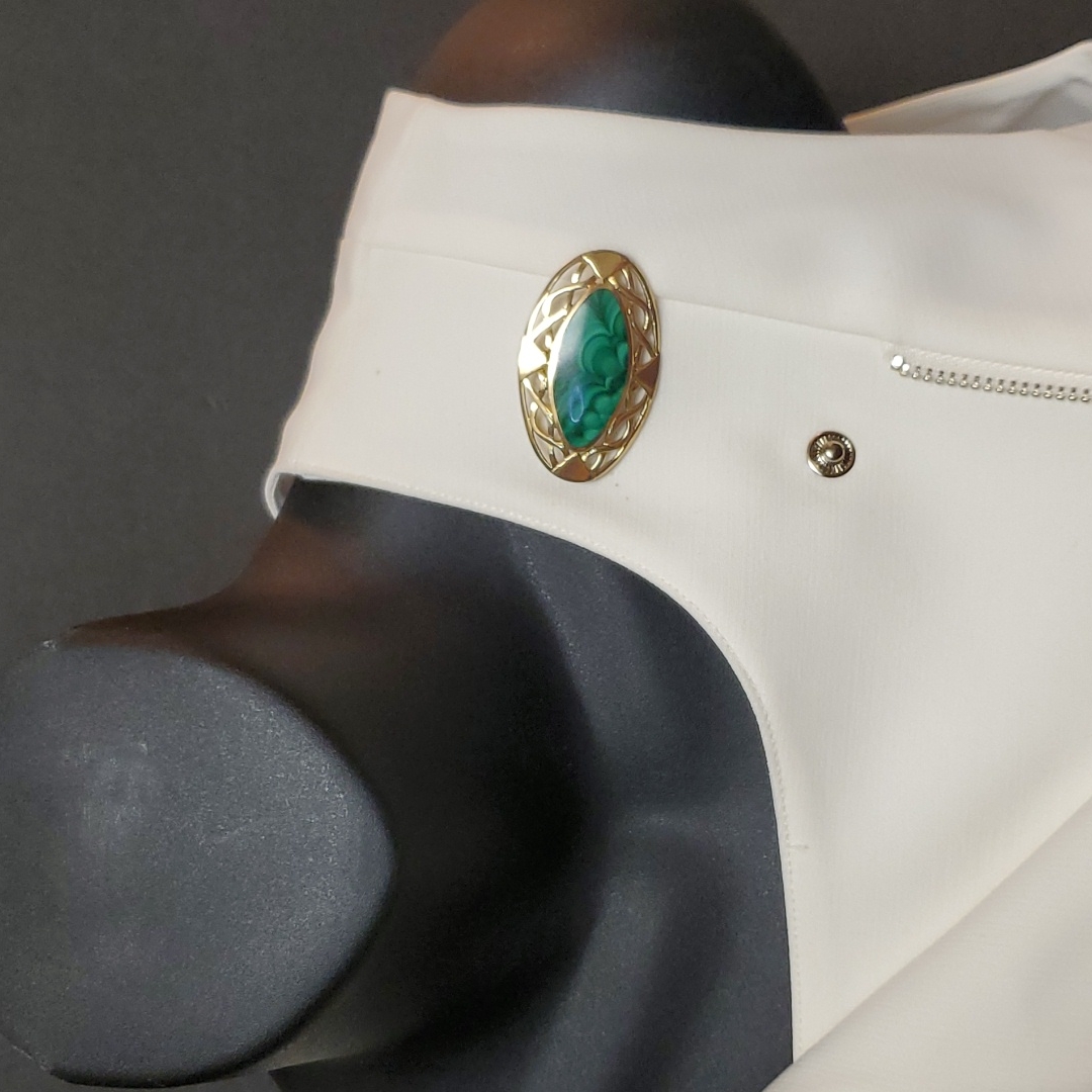 Cws 375 9ct Gold Malachite Pin